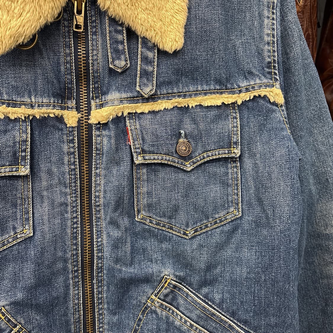 00s 리바이스 쉐르파 버클넥 웨스턴 데님 트러커 자켓 상품이미지4