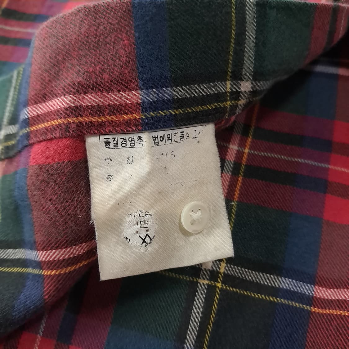CK532 XL 폴로 90s 블레이크 타탄체크 레드그린 셔츠 남방 상품이미지5