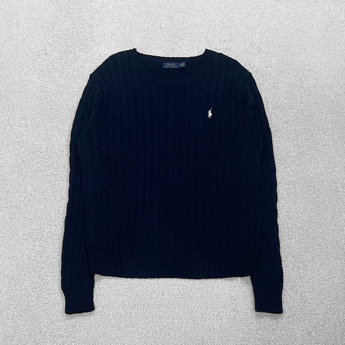 폴로 랄프로렌 포니 로고 케이블 니트 네이비 상품이미지1