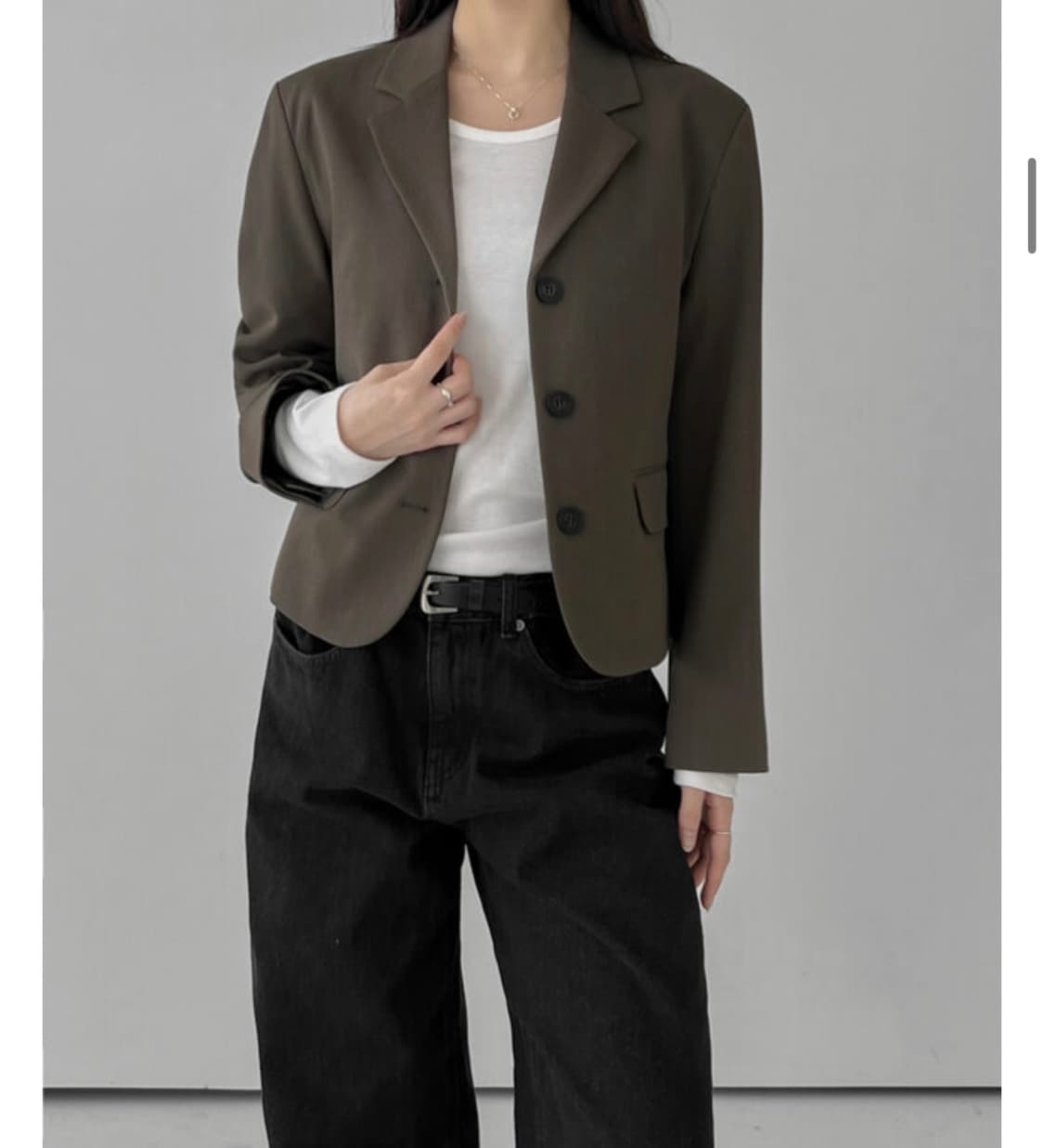 디오어 크롭 라인 자켓 브라운 상품이미지2