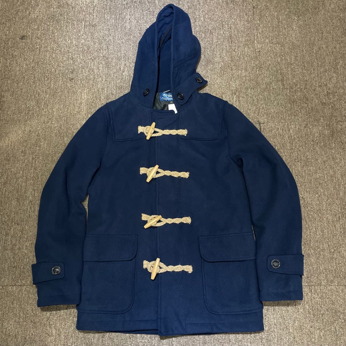 (L) 빈티지 네이비 후드 더플 코트 떡볶이 코트 상품이미지4