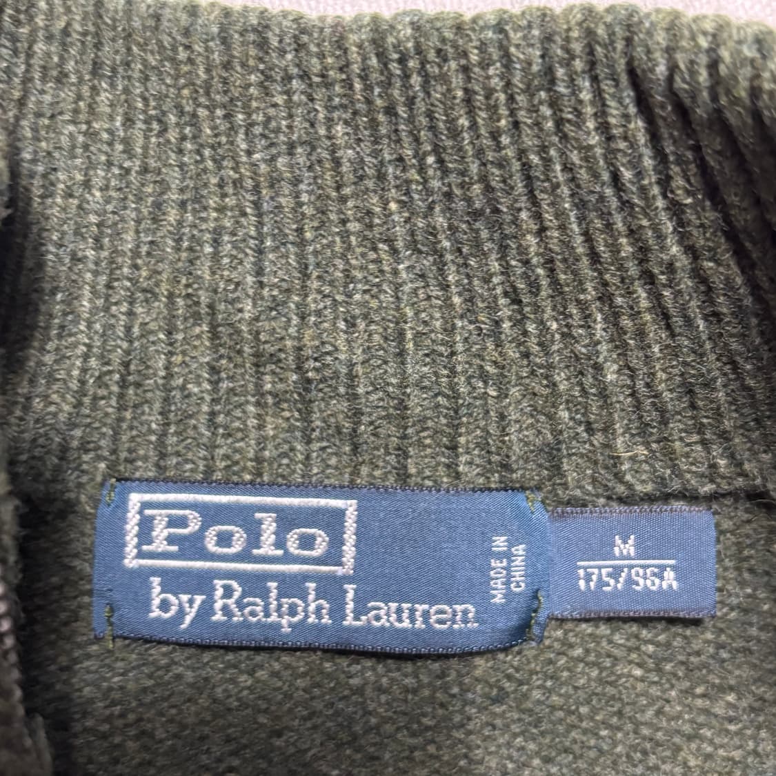 M 폴로랄프로렌 카키 반집업 니트 상품이미지4
