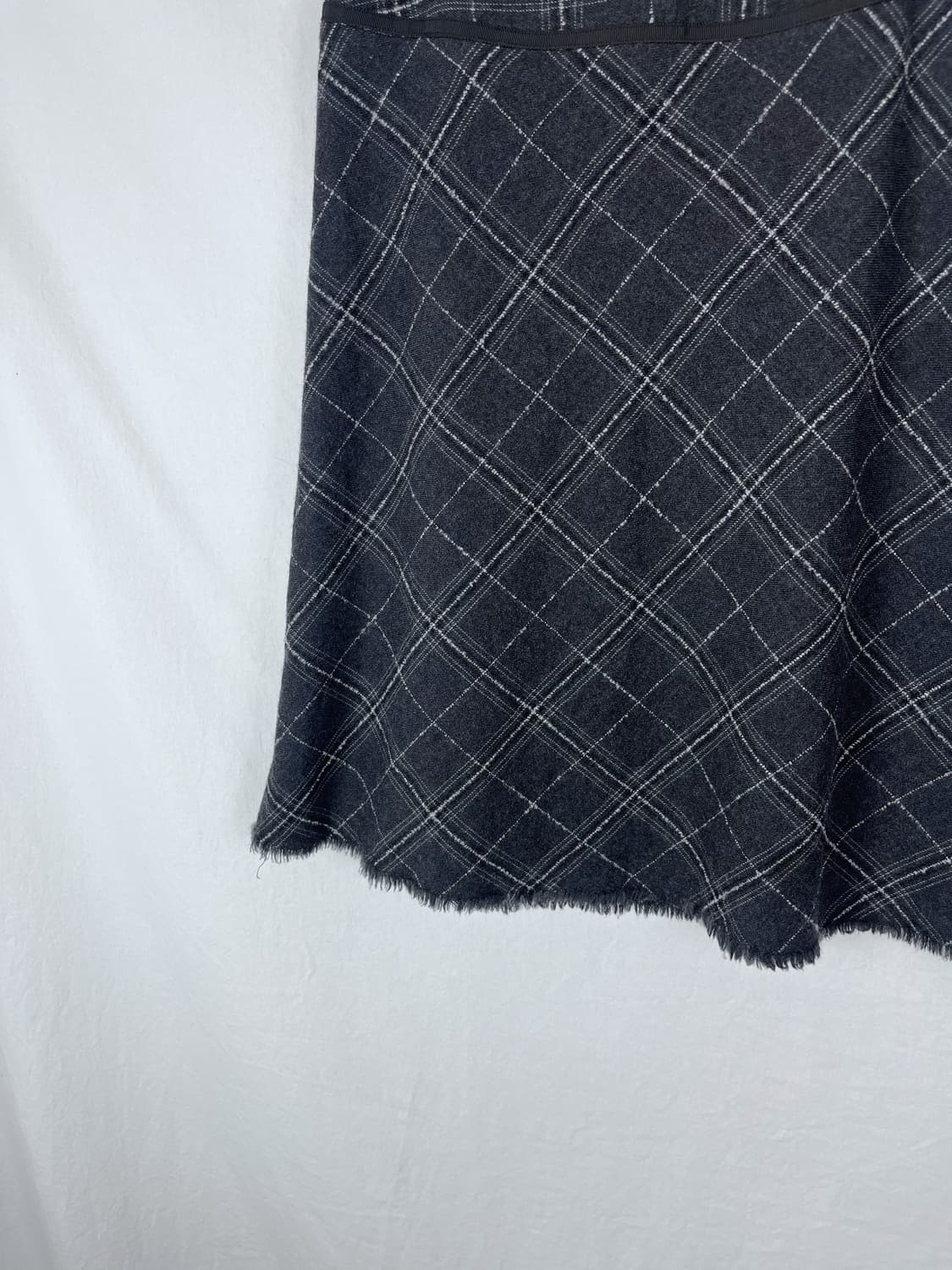COMME CA ISM 체크패턴 디스디테일 미디스커트  상품이미지5
