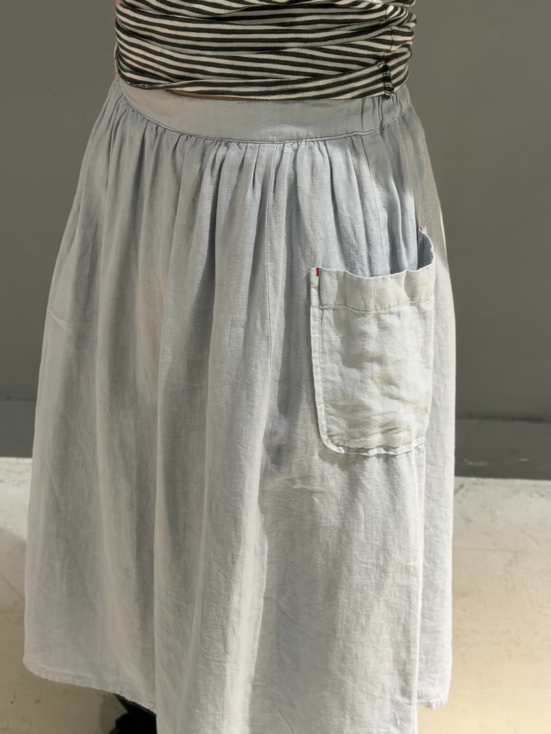 sky blue pocket detail skirt 상품이미지3