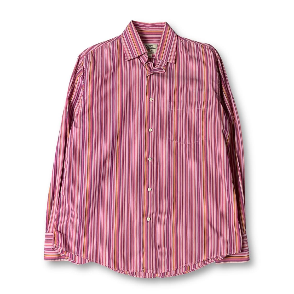 폴로랄프로렌 진스 원포켓 핑크 스트라이프 긴팔 셔츠 M 상품이미지1