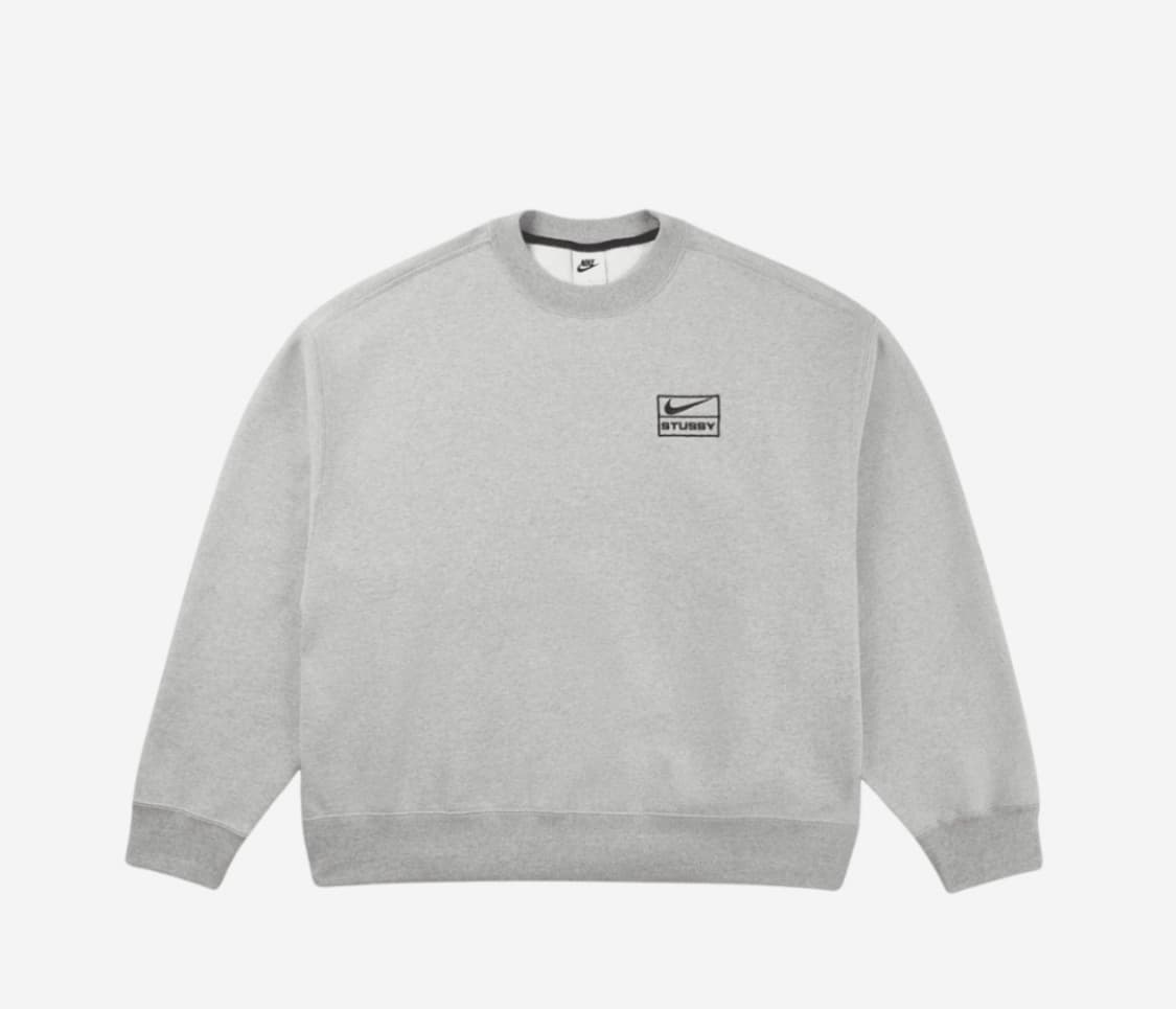 [L]나이키 x 스투시 NRG 워시드 크루넥 맨투맨 그레이 상품이미지10
