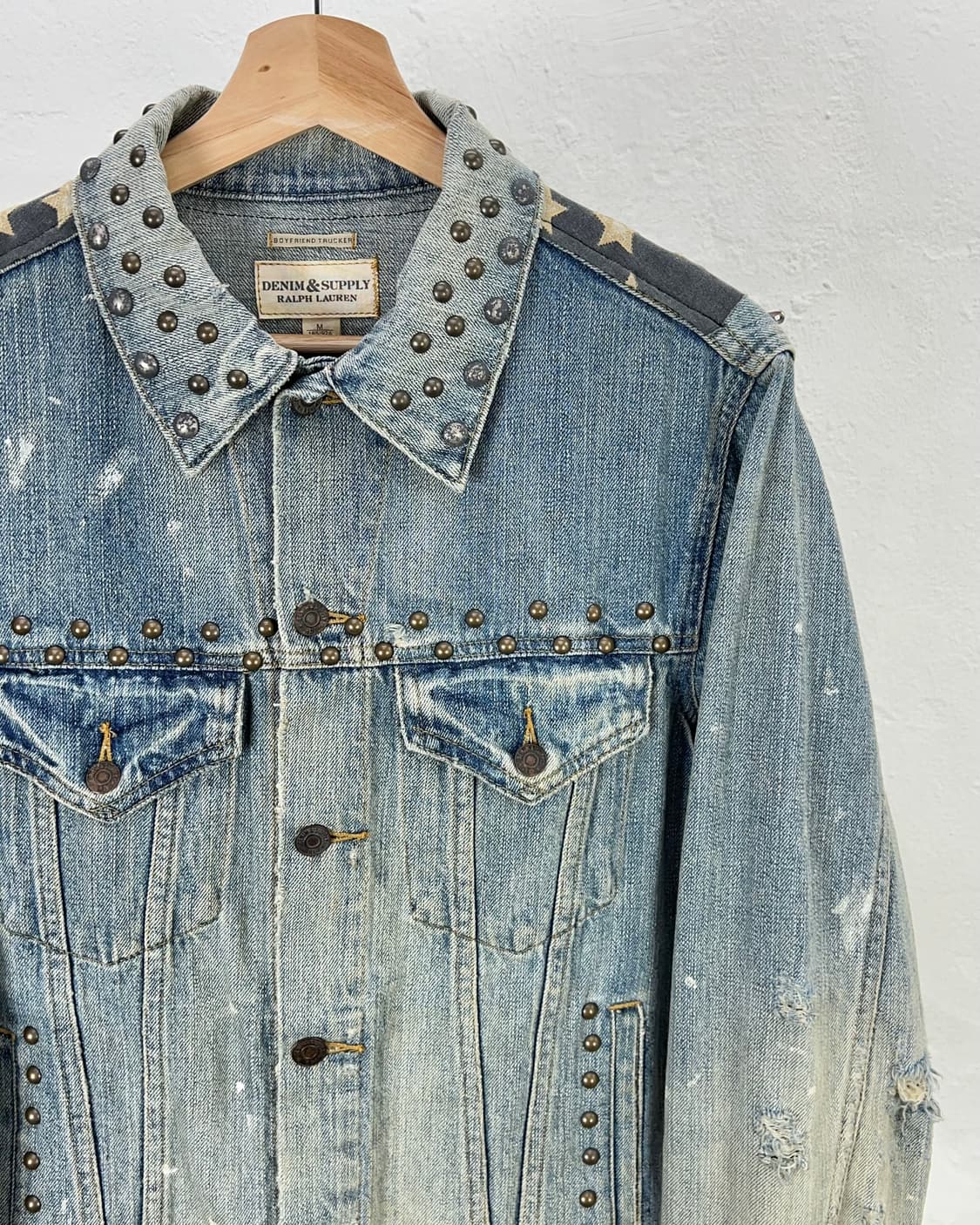 데님 앤 서플라이 USA 플래그 디스트레스 트러커 데님 자켓 상품이미지4