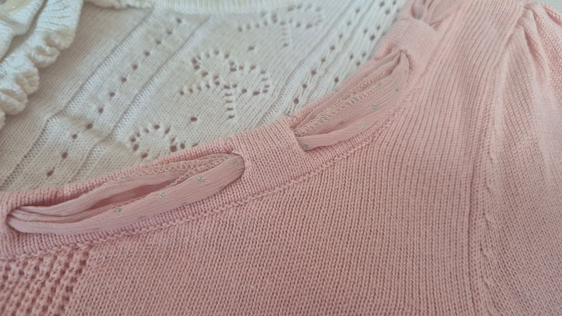 SOUP 핑크 리본 장식 가디건 상품이미지7