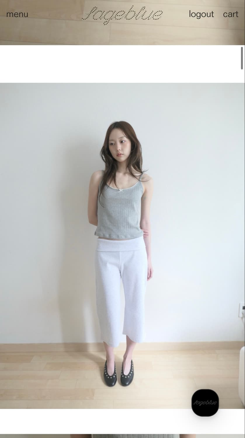 세이지블루 relax capri pants 카프리 팬츠 상품이미지1