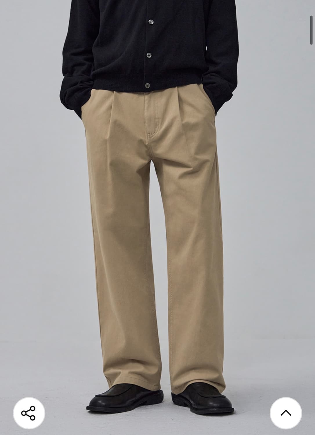 (새상품)(L) 아워데이즈 워시드 세미 와이드 코튼 치노 팬츠 BEIGE 상품이미지6