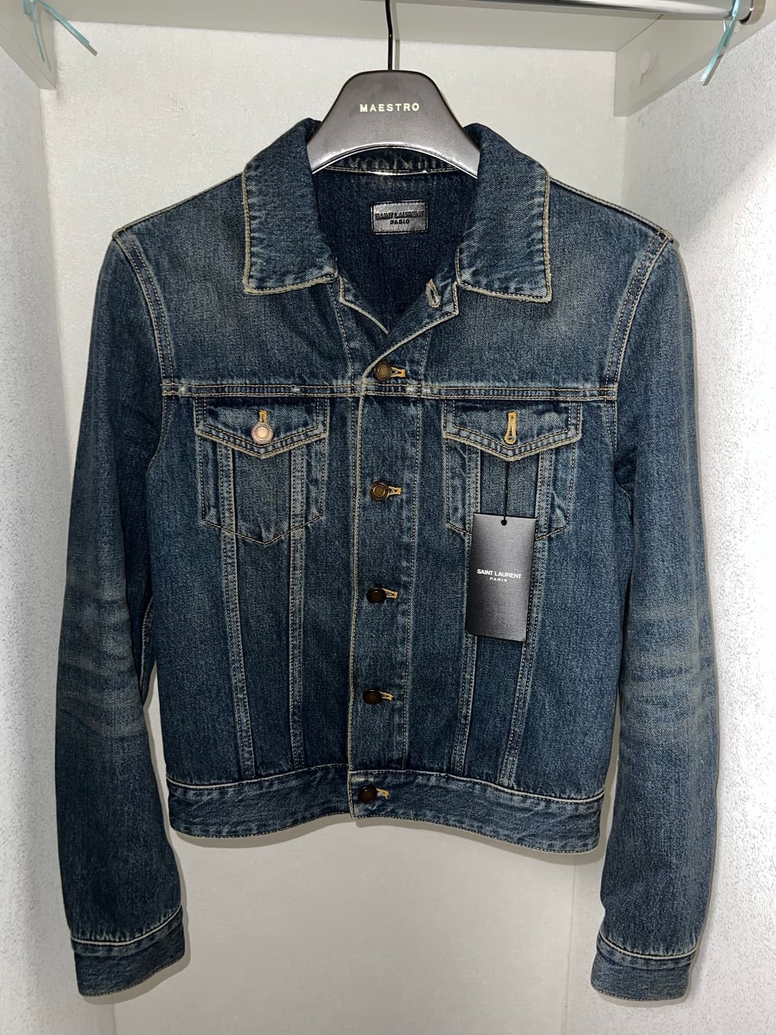 생로랑 퍼머넌트 데님 자켓 S 상품이미지1