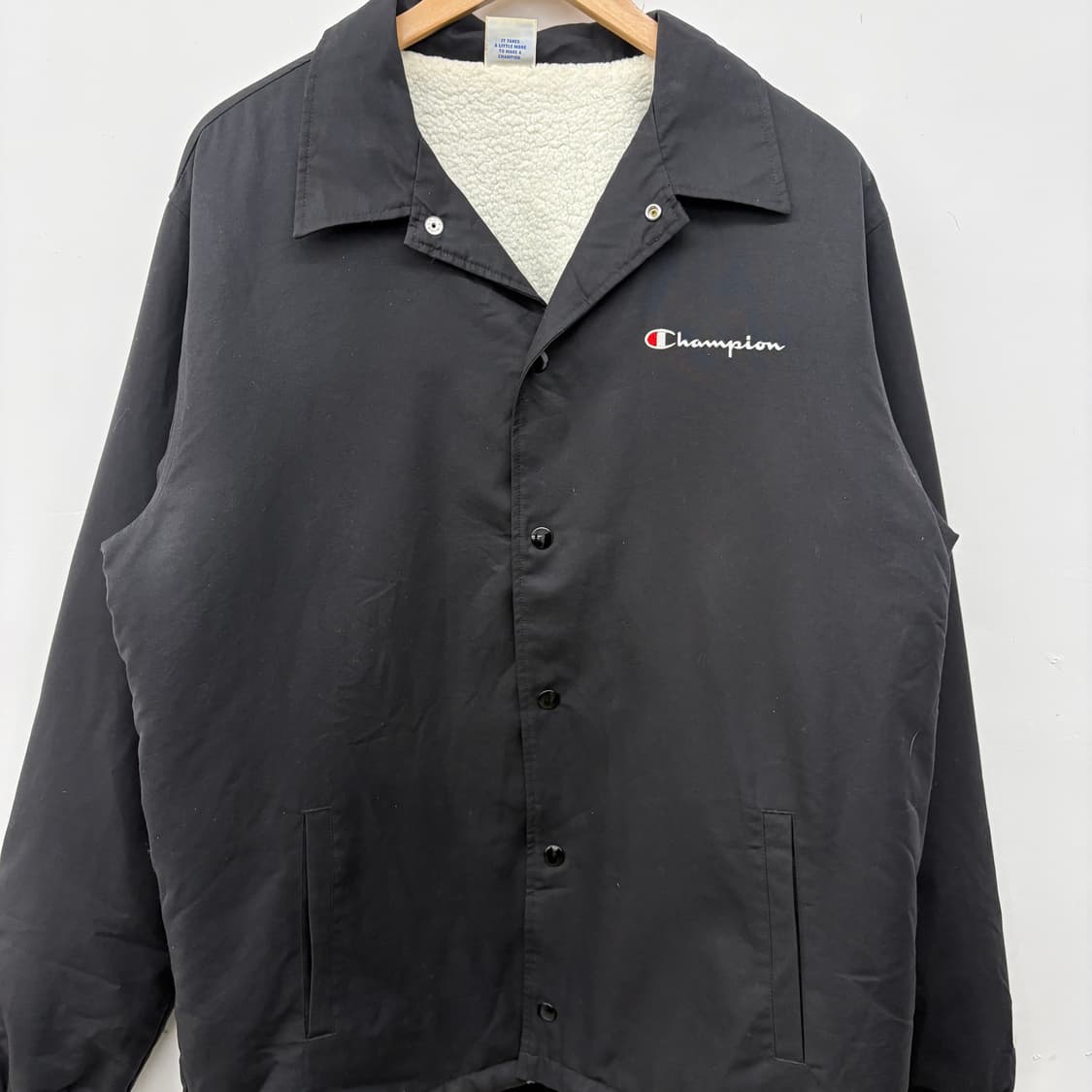 챔피온 블랙 뽀글이 안감 코치 자켓 XL 상품이미지2