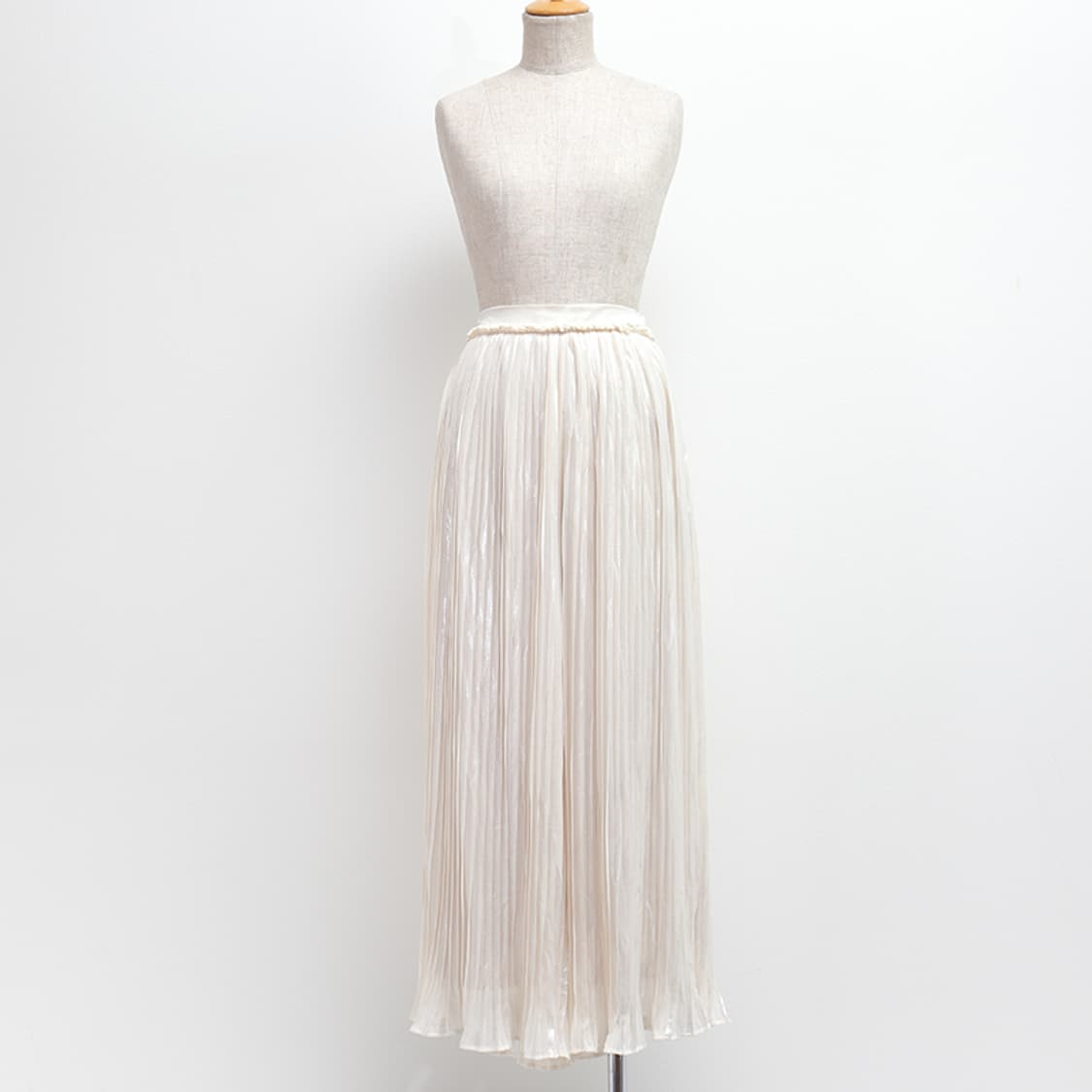 아이보리 펄플리츠 쉬폰팬츠 상품이미지1