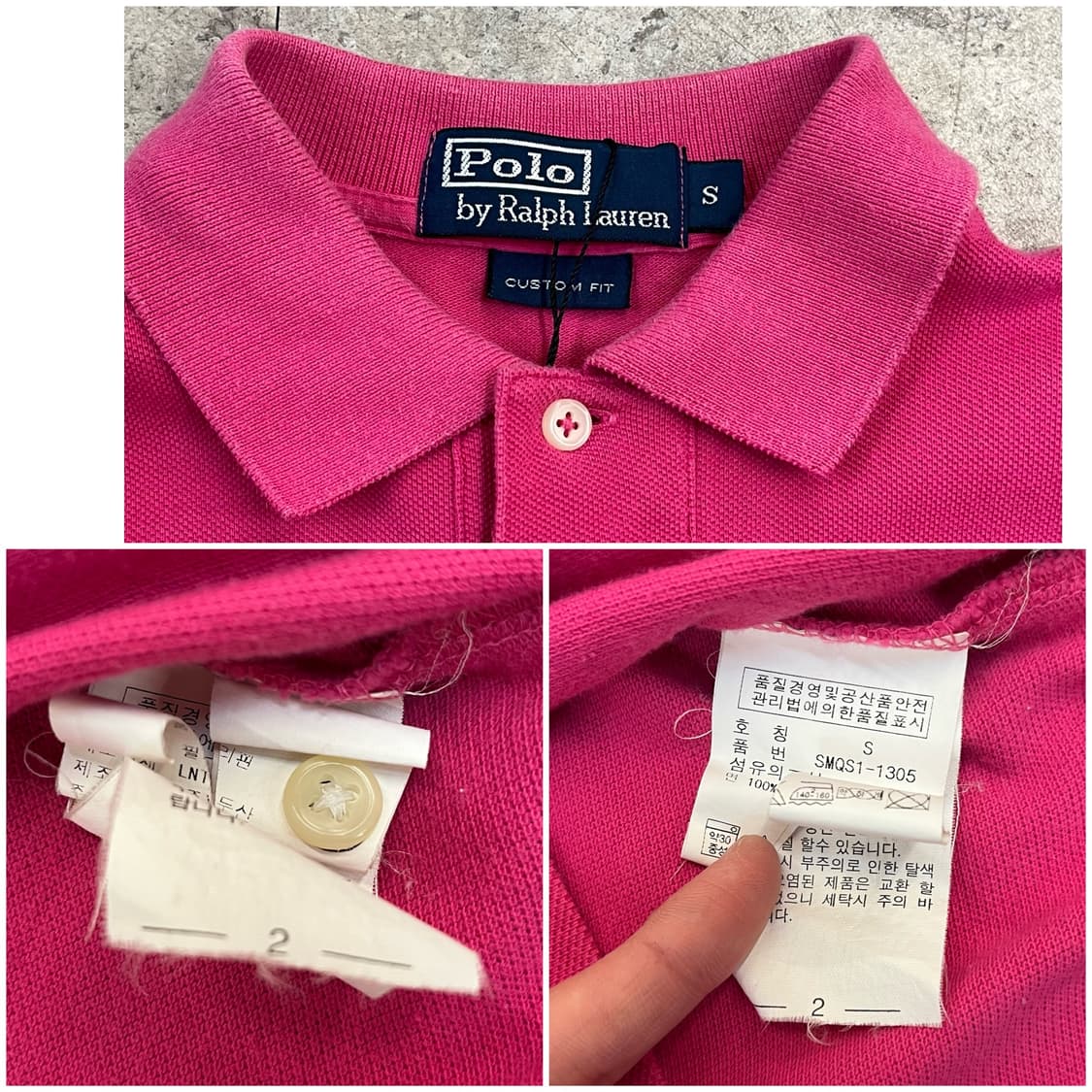 폴로 랄프로렌 반팔 카라티 핑크 S #csz4016 상품이미지4