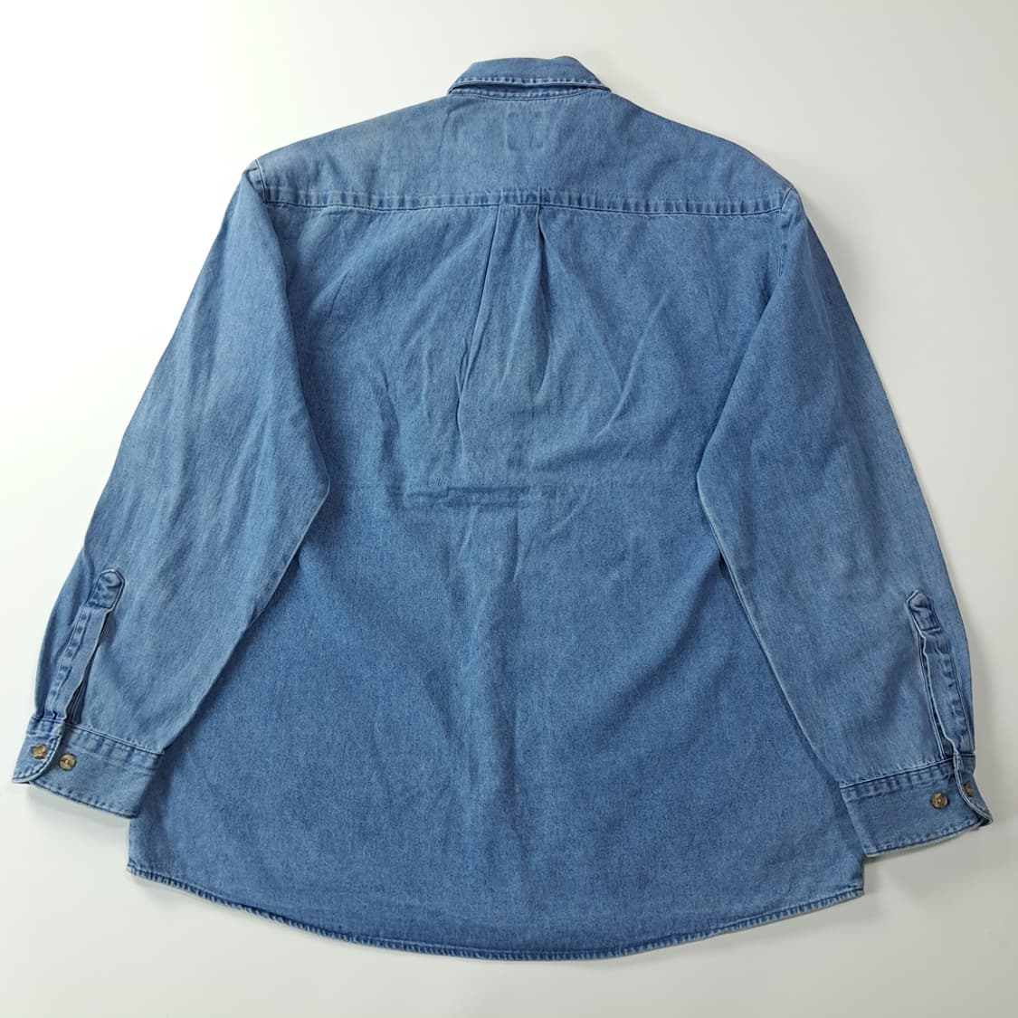 CK378 XL 디키즈 멕시코판 버튼다운 연청 데님 셔츠 남방 상품이미지7