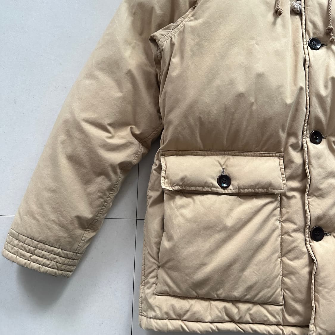 네이버후드 MIL 밀리터리 다운 파카 베이지 XL  상품이미지3