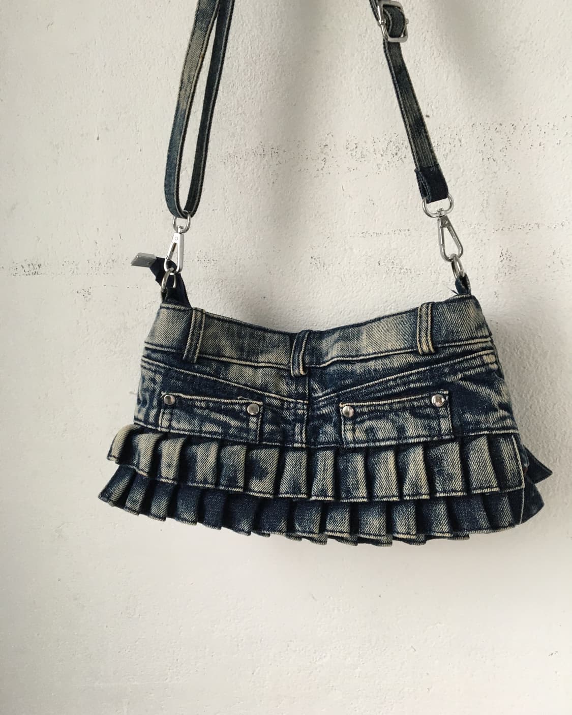  denim pleats skirt cross bag 상품이미지2