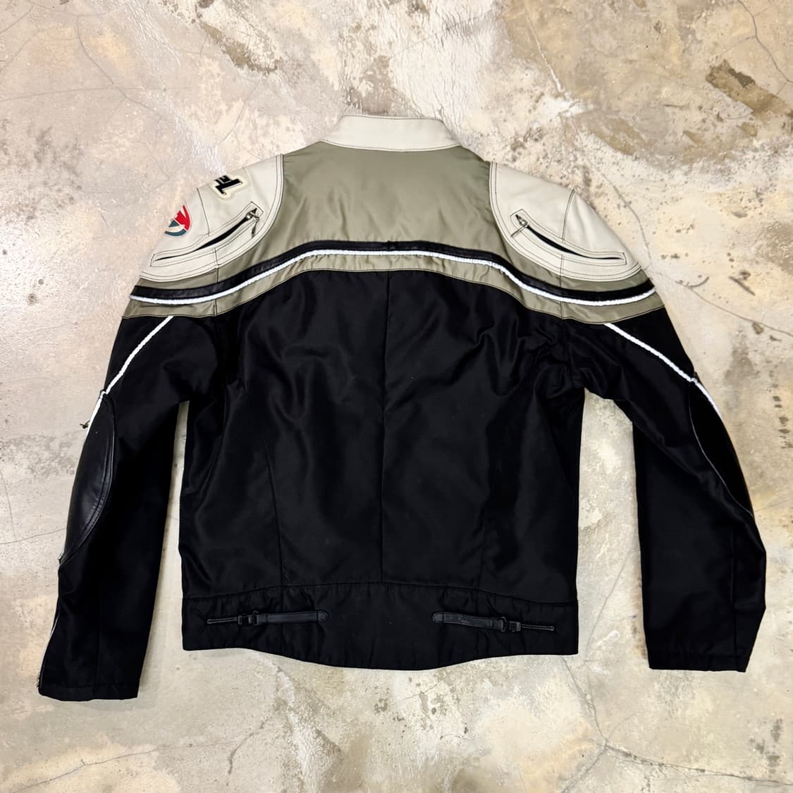 디젤 90's 모터사이클 라이더 자켓 블랙/카키 상품이미지2