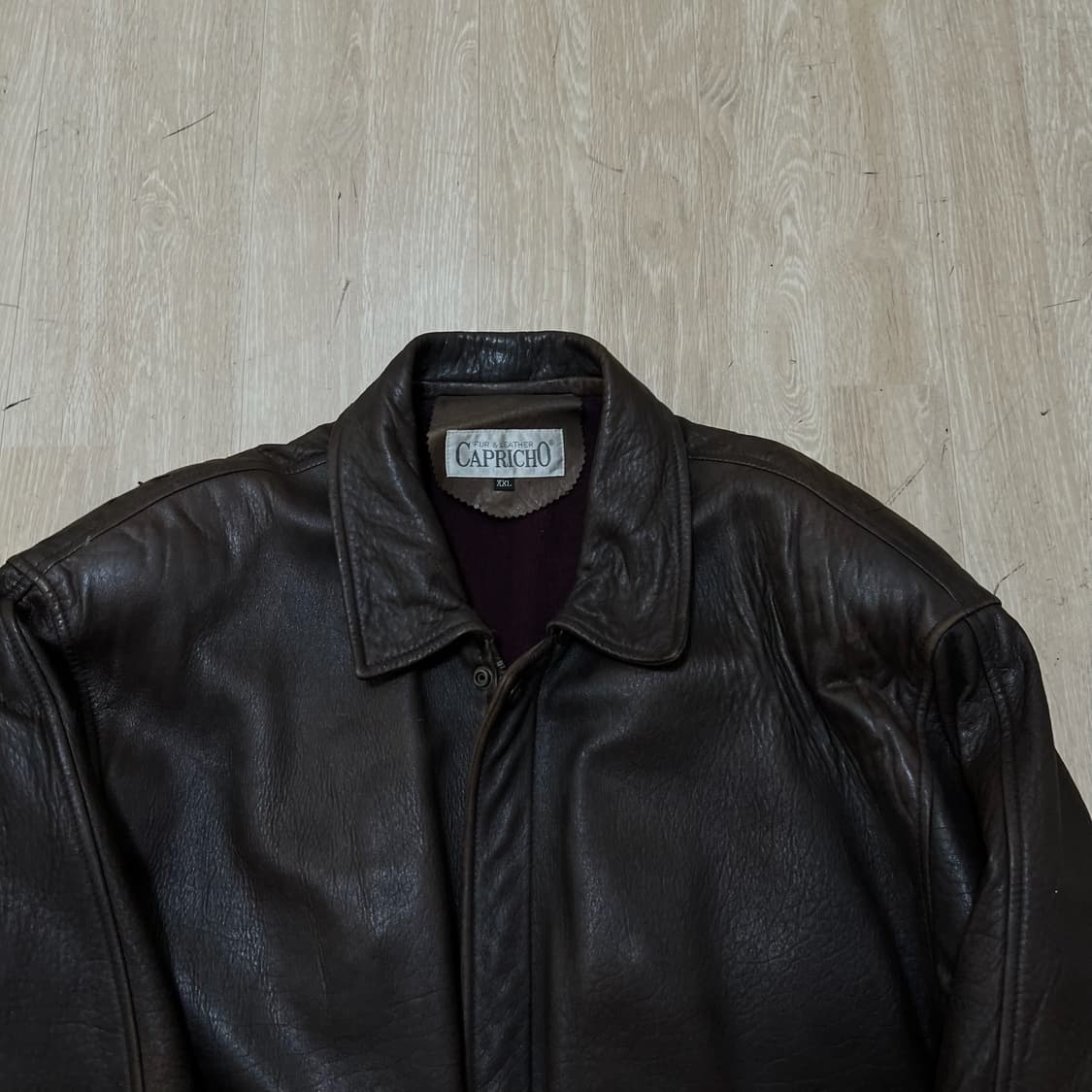 CAPRICHO 남성 천연 양가죽 봄버 가죽자켓 XXL/110  상품이미지2
