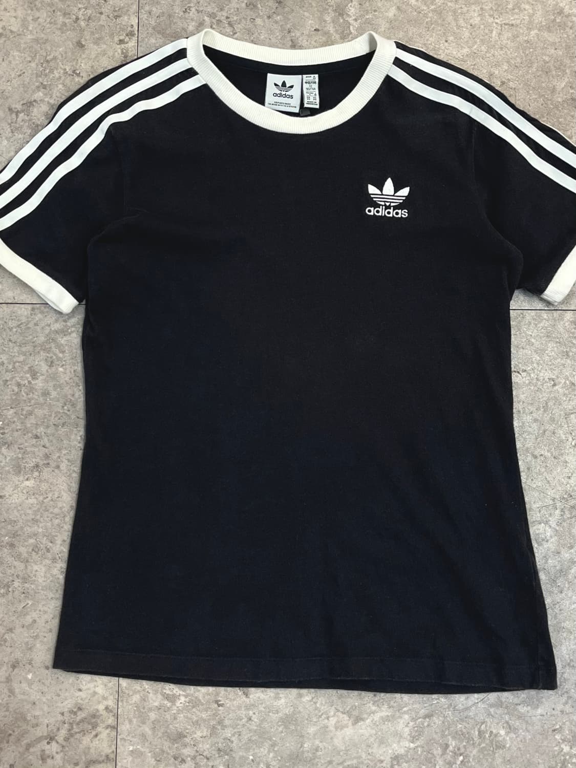 아디다스 삼선 반팔티 블랙 XS #csz3269 상품이미지5