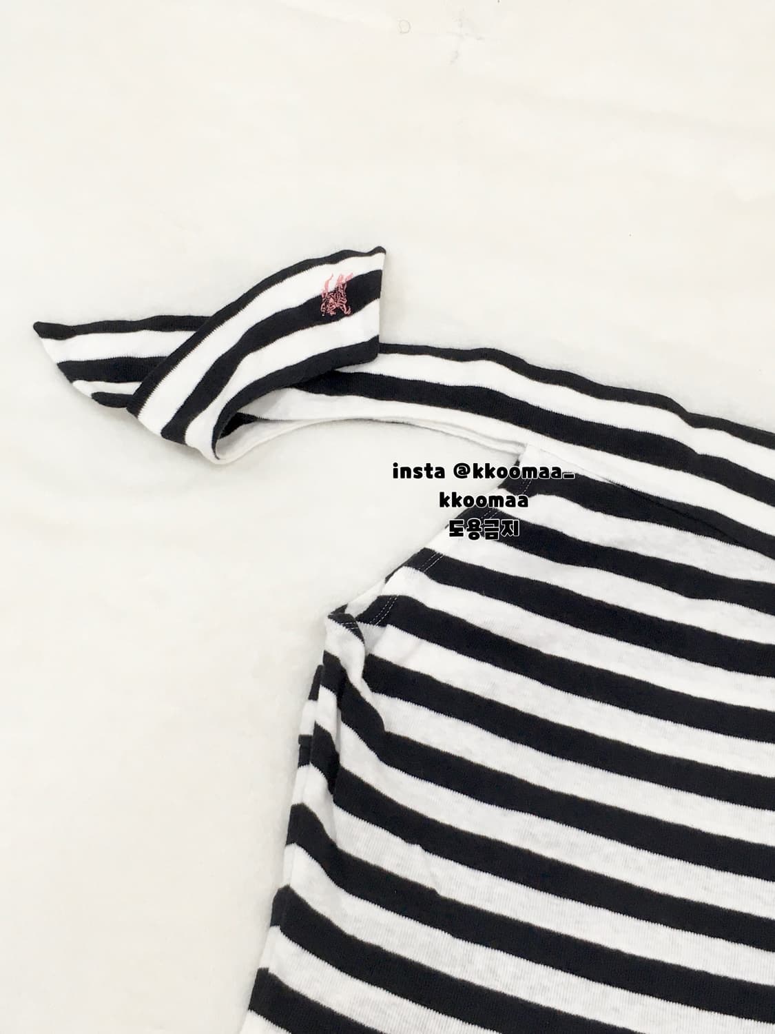 버버리 블루라벨 스프라이트 줄무늬 오프숄더 티 상품이미지3