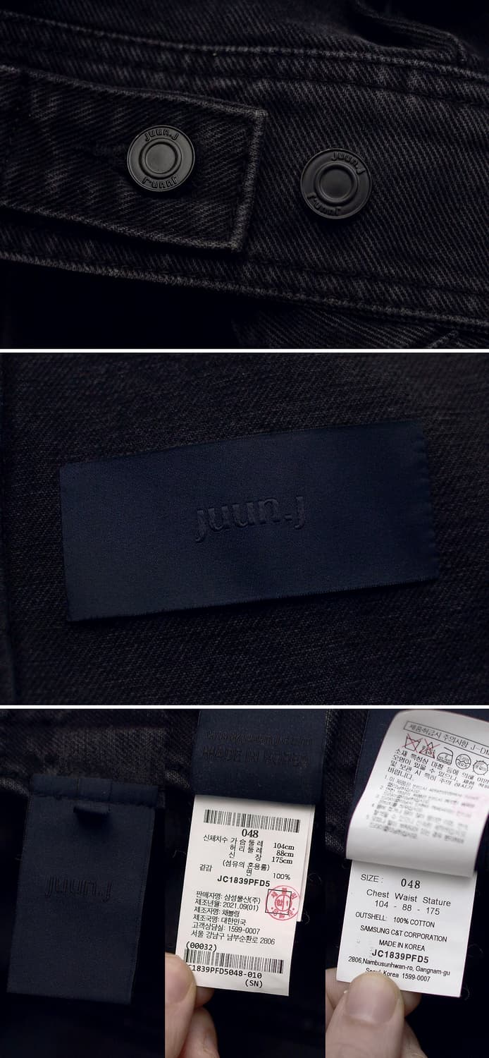 준지 (junn.j) 흑청 데님 사이드지퍼 트러커 자켓 (48/105+) 상품이미지10