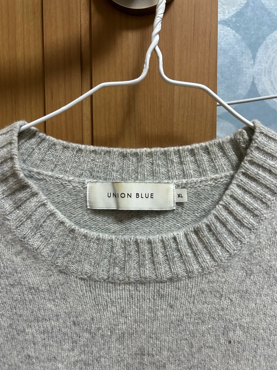 유니온블루 V2 캐시미어 울 니트 멜란지그레이 상품이미지3