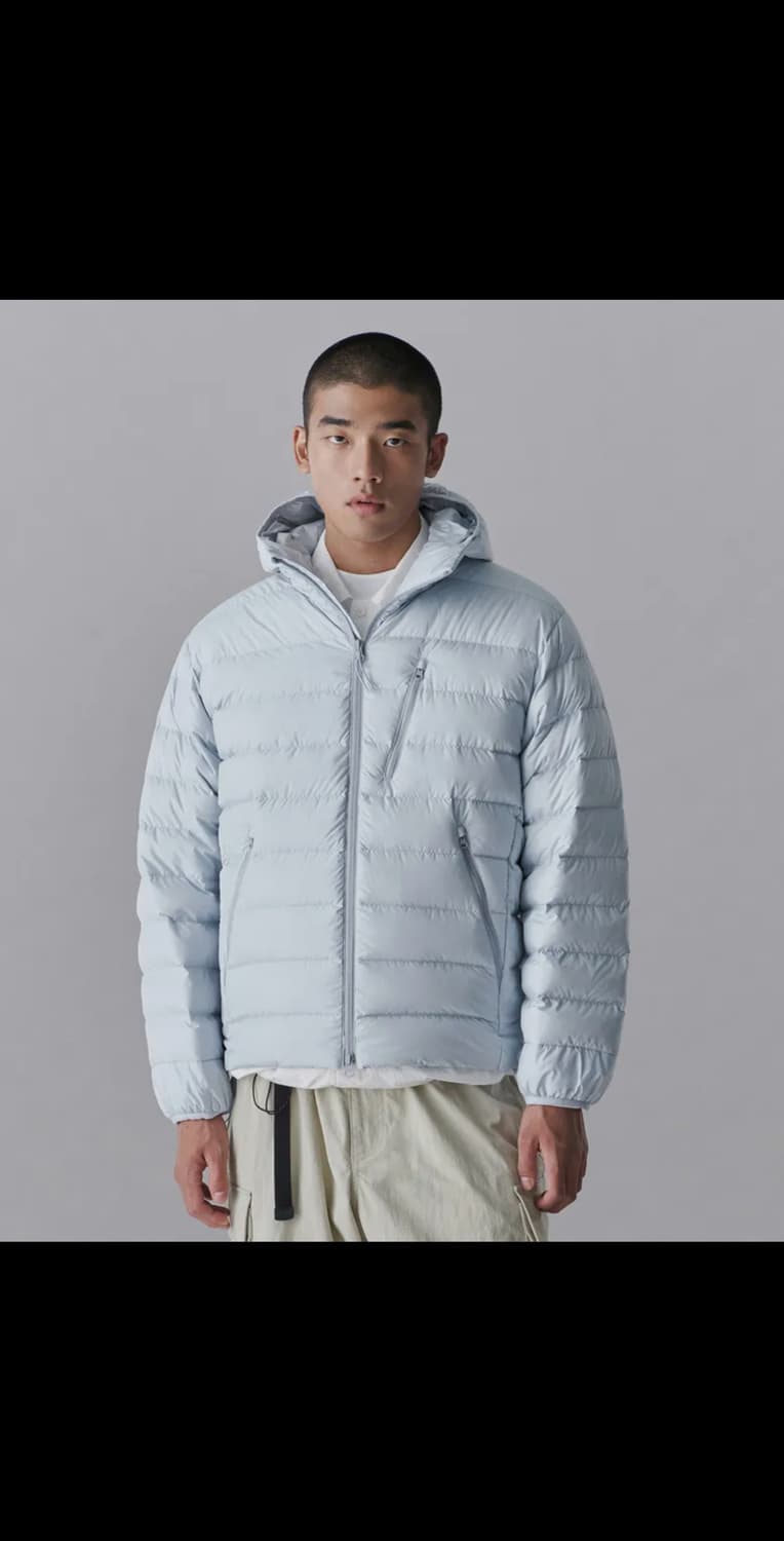 무신사 시티 레저 후디드 라이트 다운 자켓 클라우디블루 XXL 상품이미지1