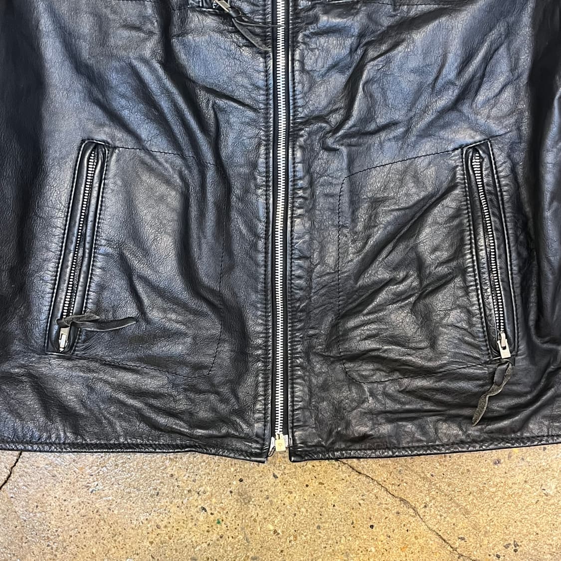 미국 빈티지 블랙 소가죽 라이더 자켓 상품이미지6