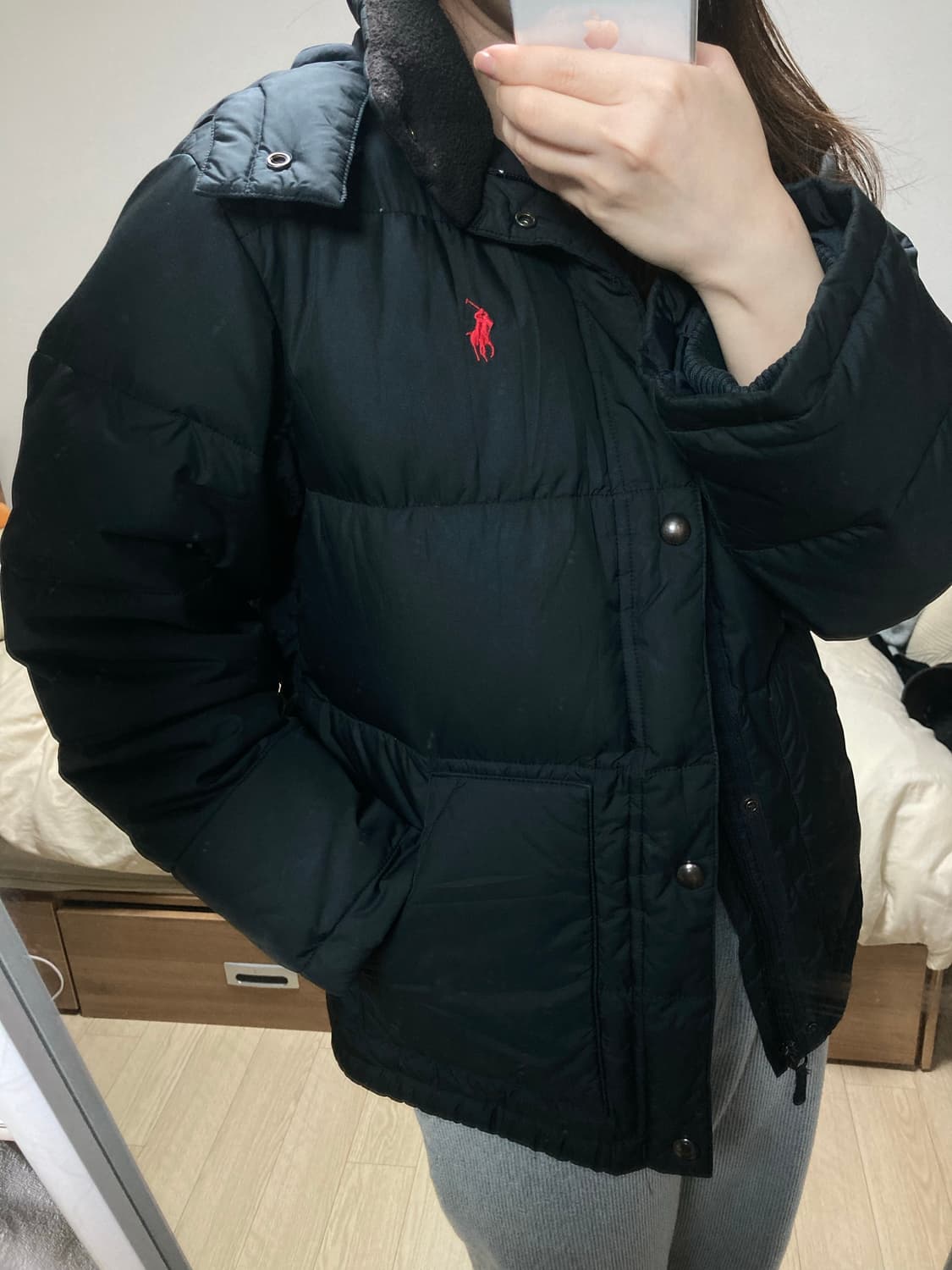 폴로 패딩 블랙  상품이미지2