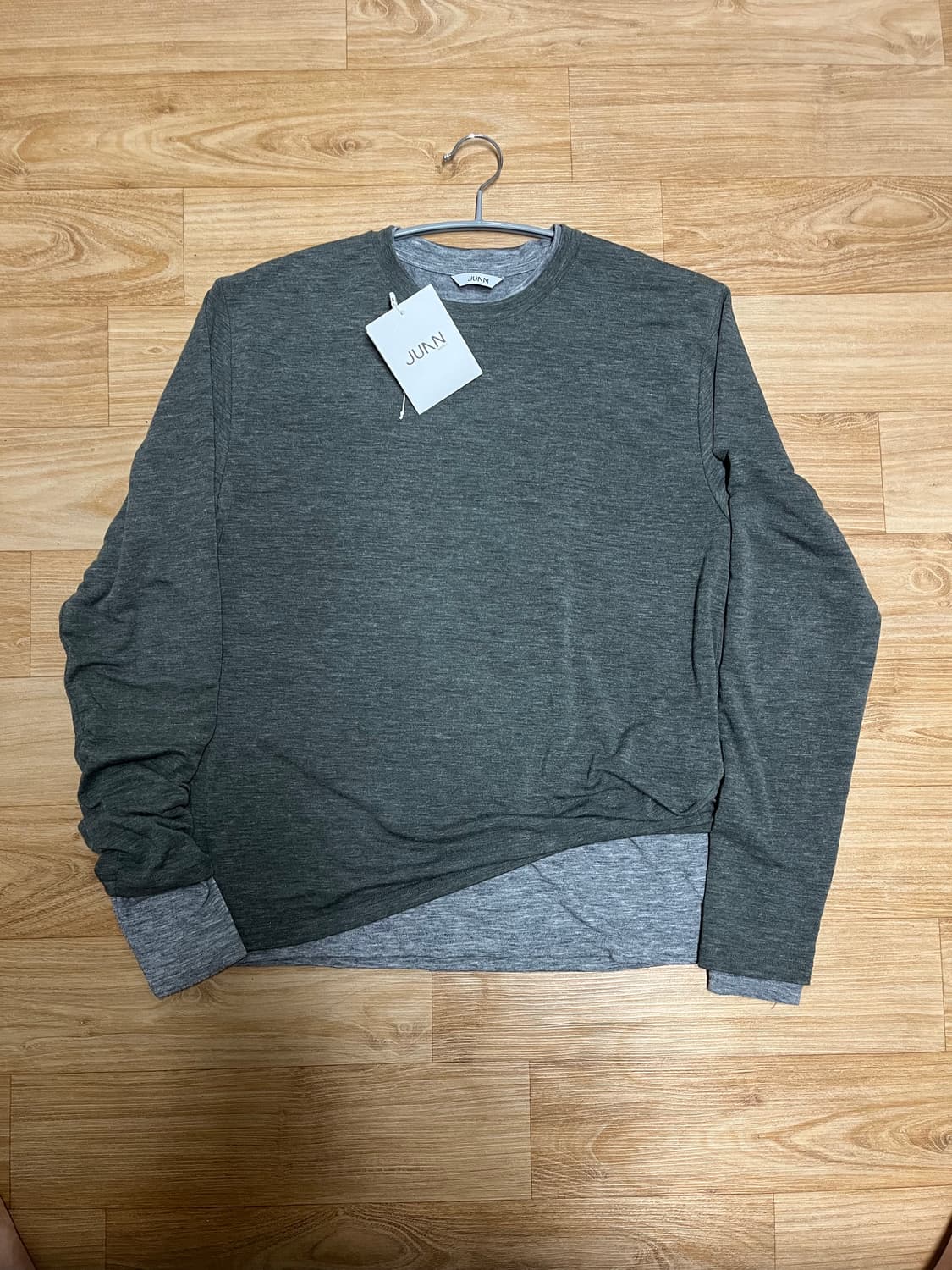 주앙옴므 레이어드 롱슬리브 m (차콜) 상품이미지1