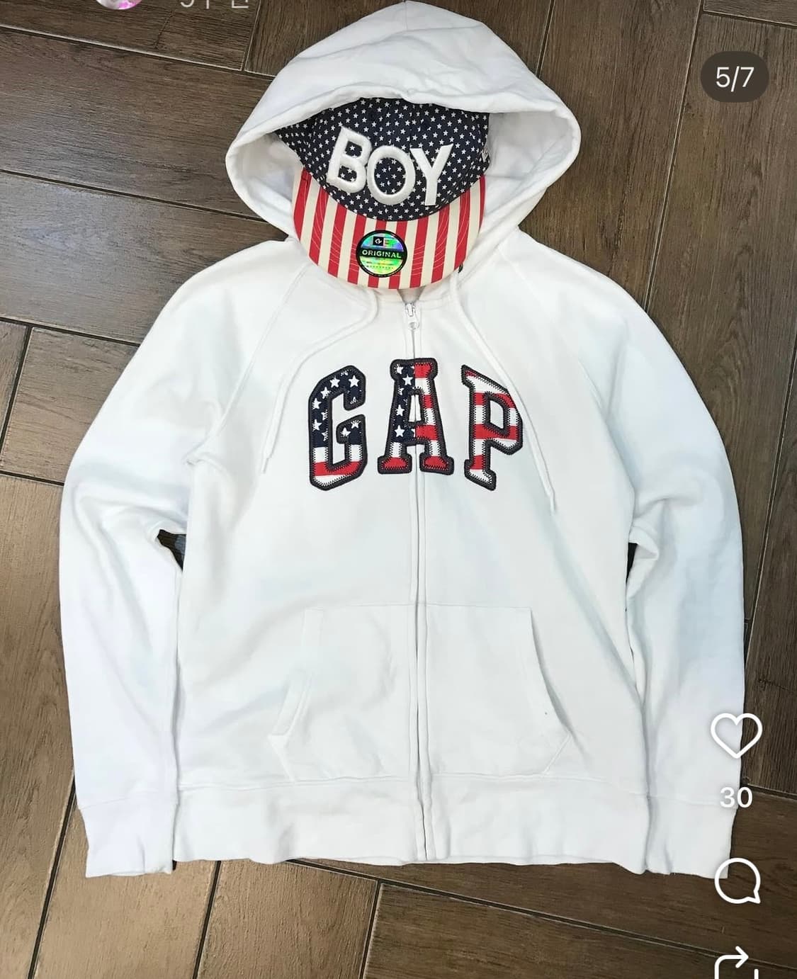 빈티지 갭 후드 usa 상품이미지3