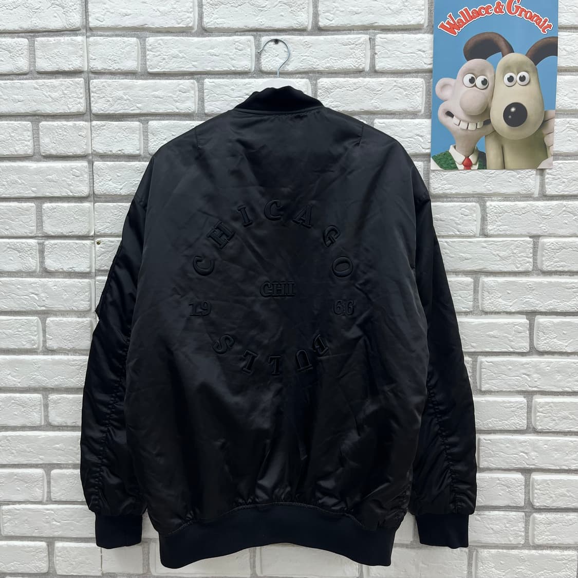 NBA 시카고 불스 블랙 봄버 자켓-M 95(치수확인!) 상품이미지5