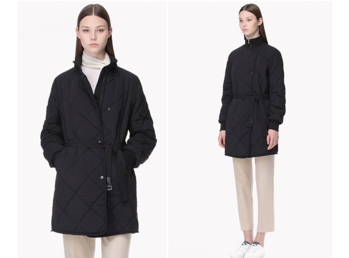 타임 퀼팅 패딩 블랙색상 상품이미지3