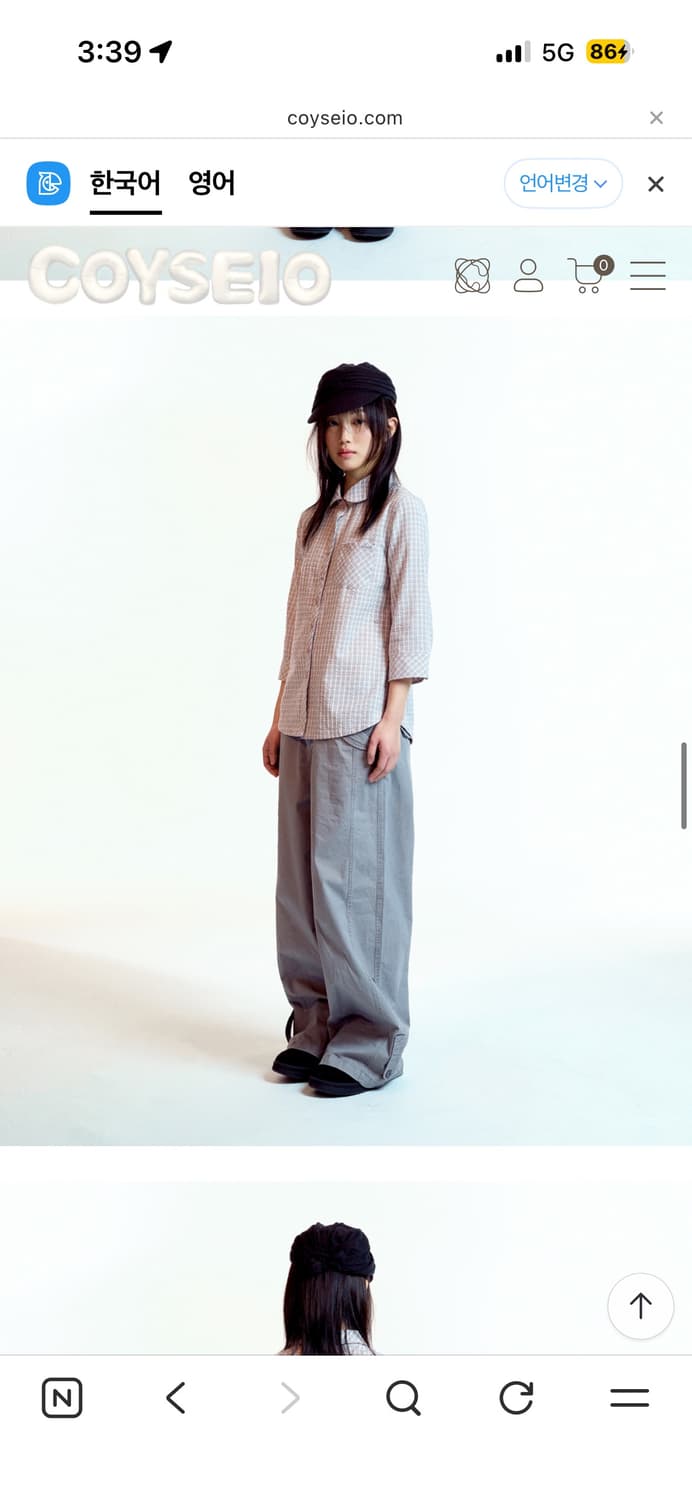 코이세이오 ROUND COLLAR CAPRI SHIRT ASH PINK  상품이미지3