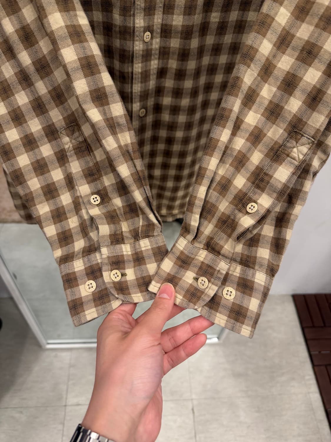 90s Timberland 팀버랜드 올드 체크 셔츠 상품이미지4