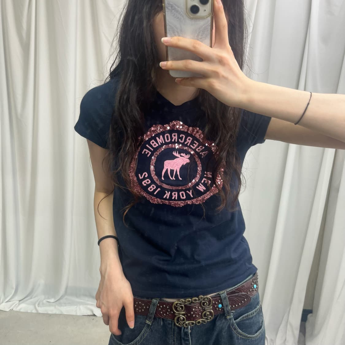 Abercrombie navy T-shirts 상품이미지3