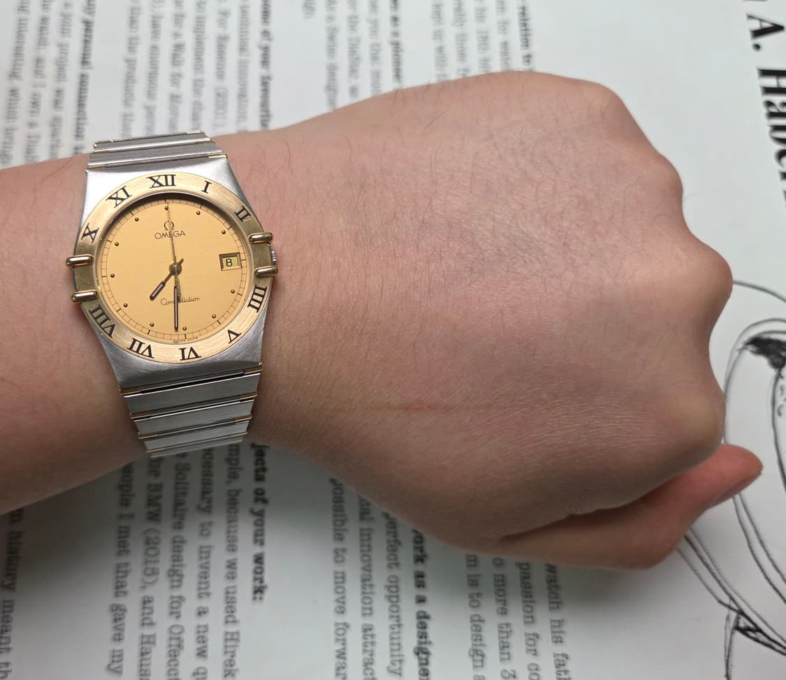빈티지 오메가 컨스틸레이션 골드콤비 하프바 쿼츠 남성용 브레이슬릿 ver 상품이미지9