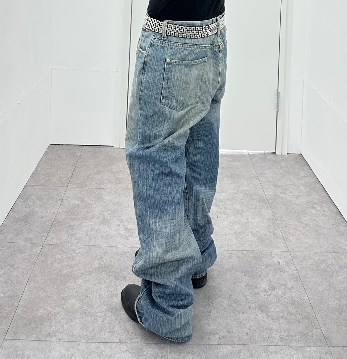 JPN Vintage Light Wash Fade Lines Denim 상품이미지3