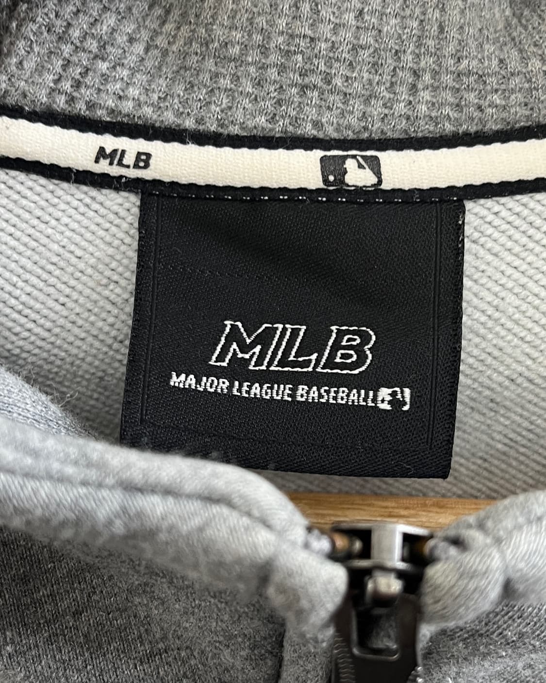 MLB 뉴욕 양키즈 스펠로고 그레이 후드집업 상품이미지8