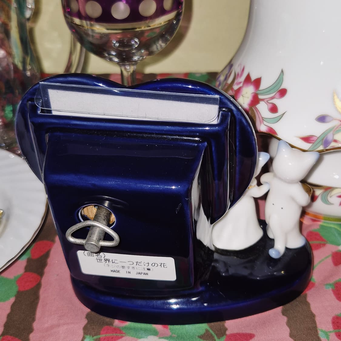 00s 웨딩 고양이 하트 도자기 액자&오르골 상품이미지8