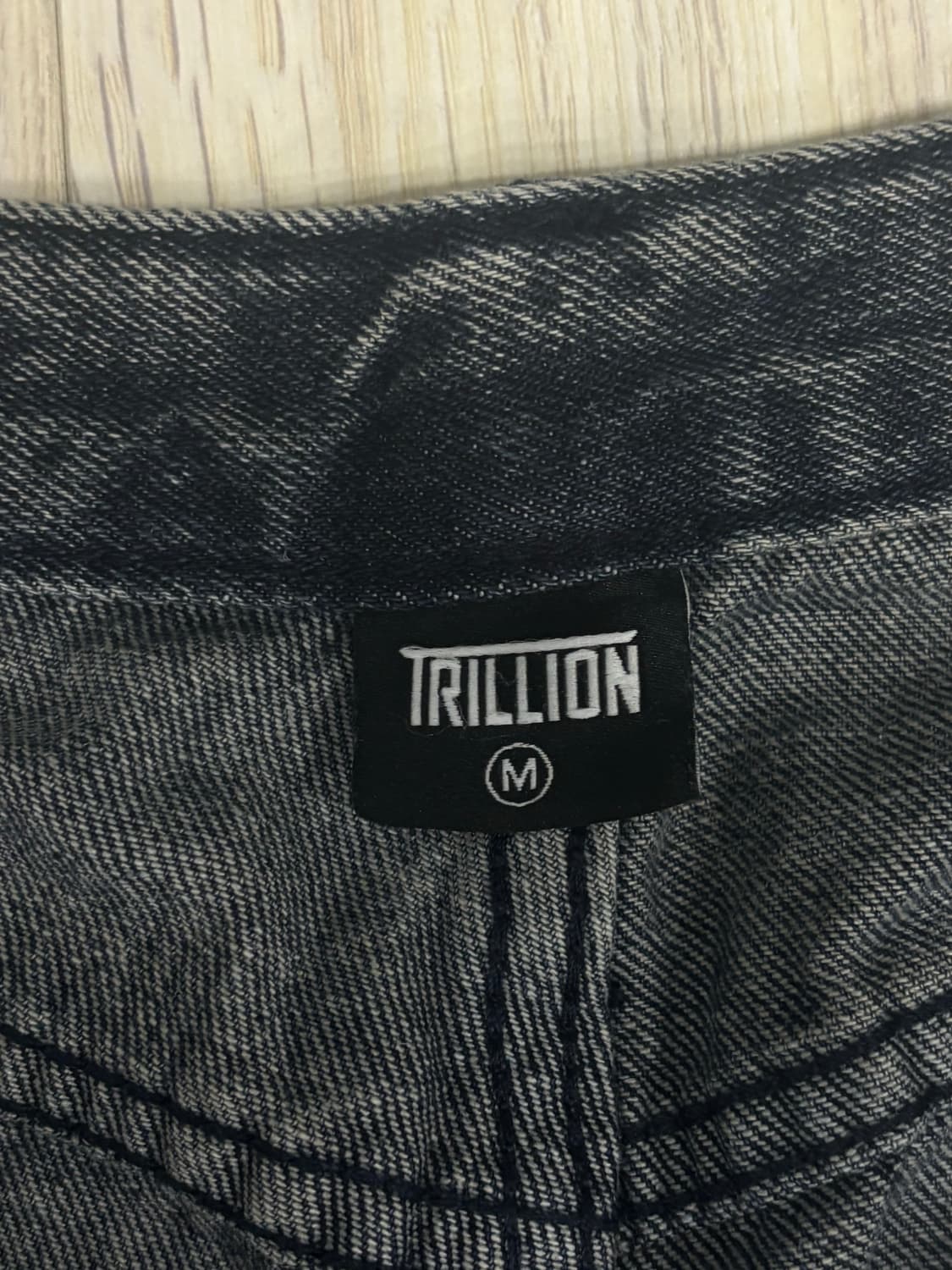 트릴리온 바이오스톤 워싱 와이드 데님 팬츠 (BLUE GRAY) M 상품이미지4
