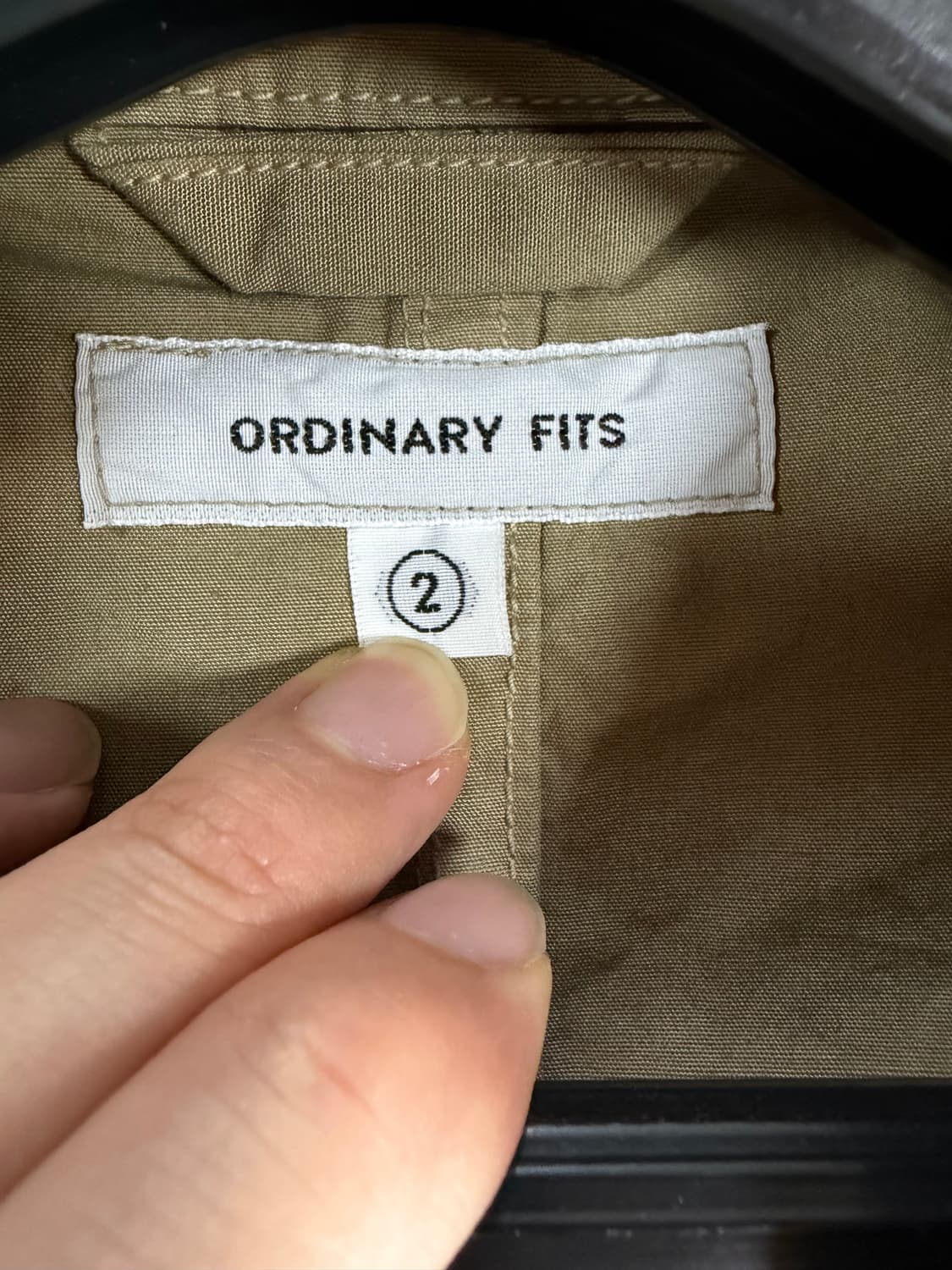 오디너리핏츠 Ordinary fits 코튼 델리 코트 카키 상품이미지5