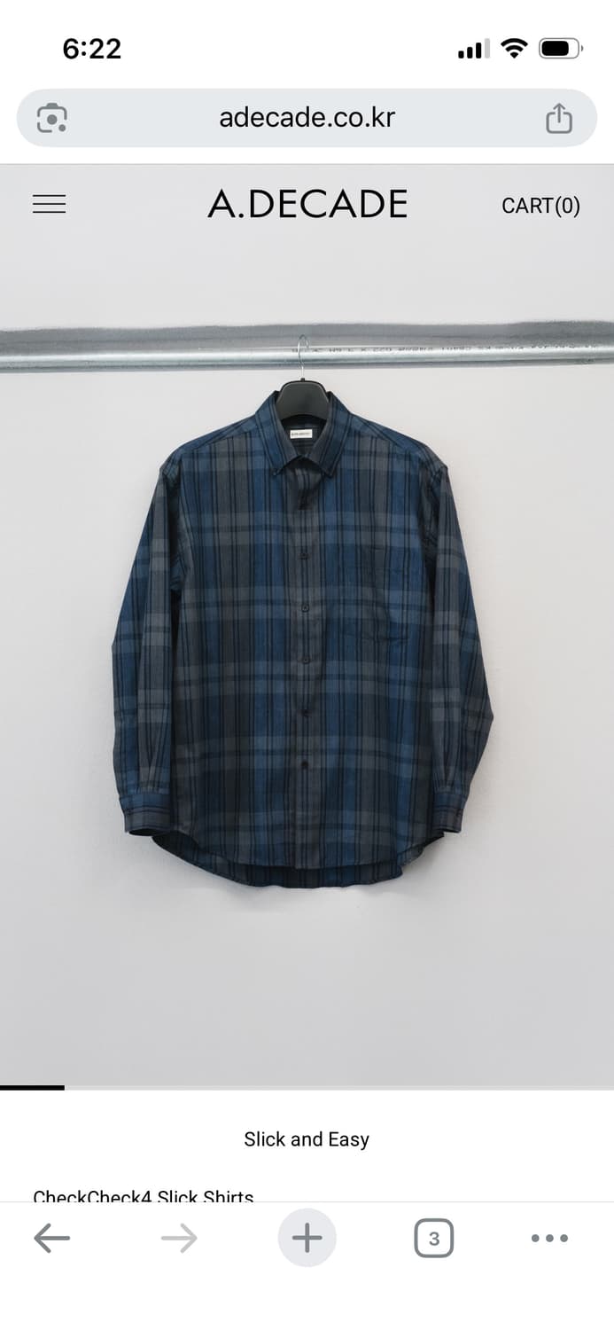 (구매) 슬릭앤이지 체크셔츠 4 1사이즈 상품이미지1