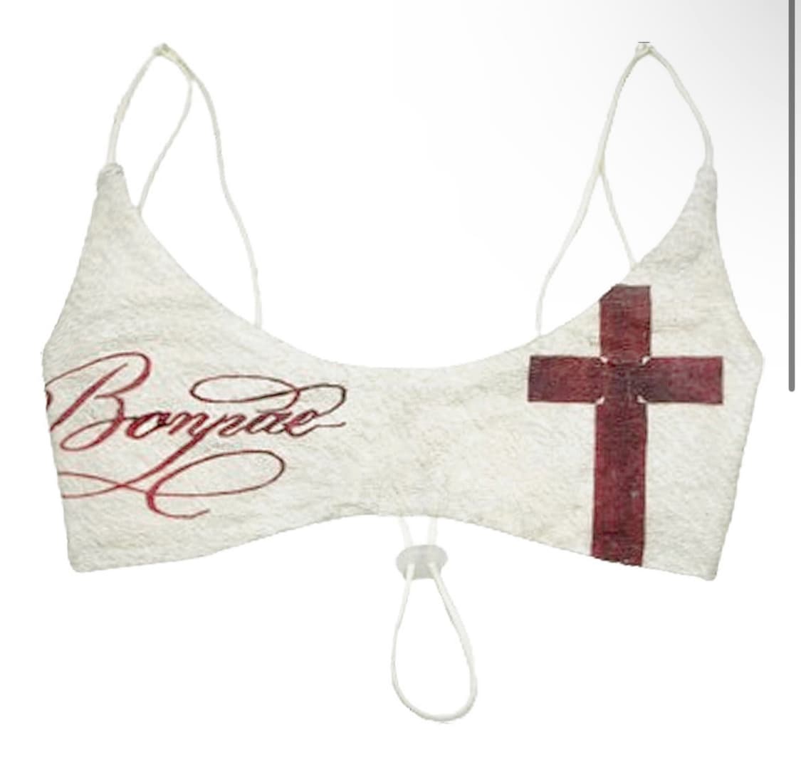 bonnae graphic bikini top ivory 상품이미지1