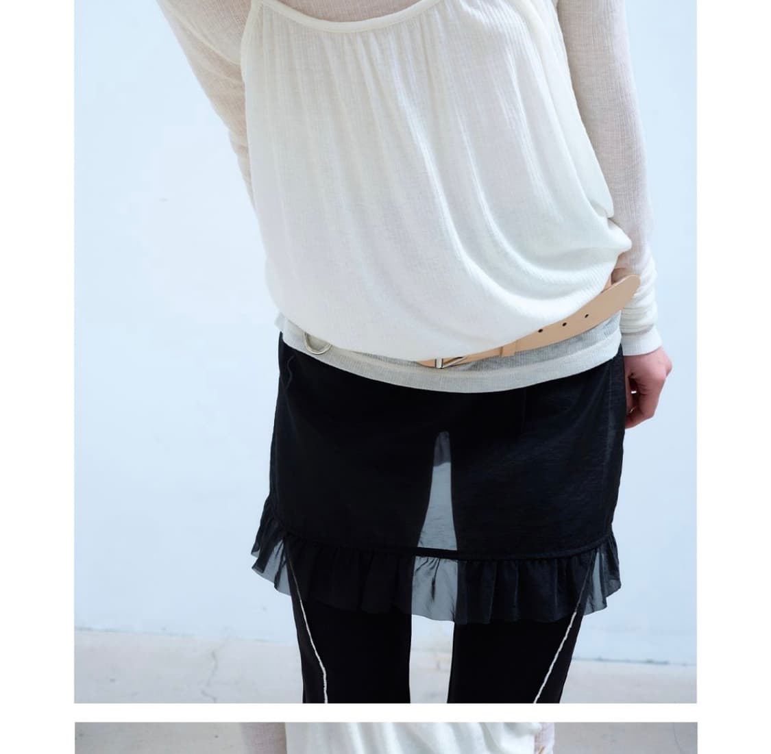 버뮬라 미니 시어 스커트 블랙 상품이미지1