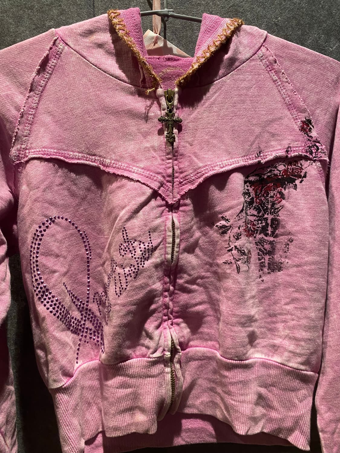 LGB Hysteric Glamour crop hood zip up os 상품이미지1
