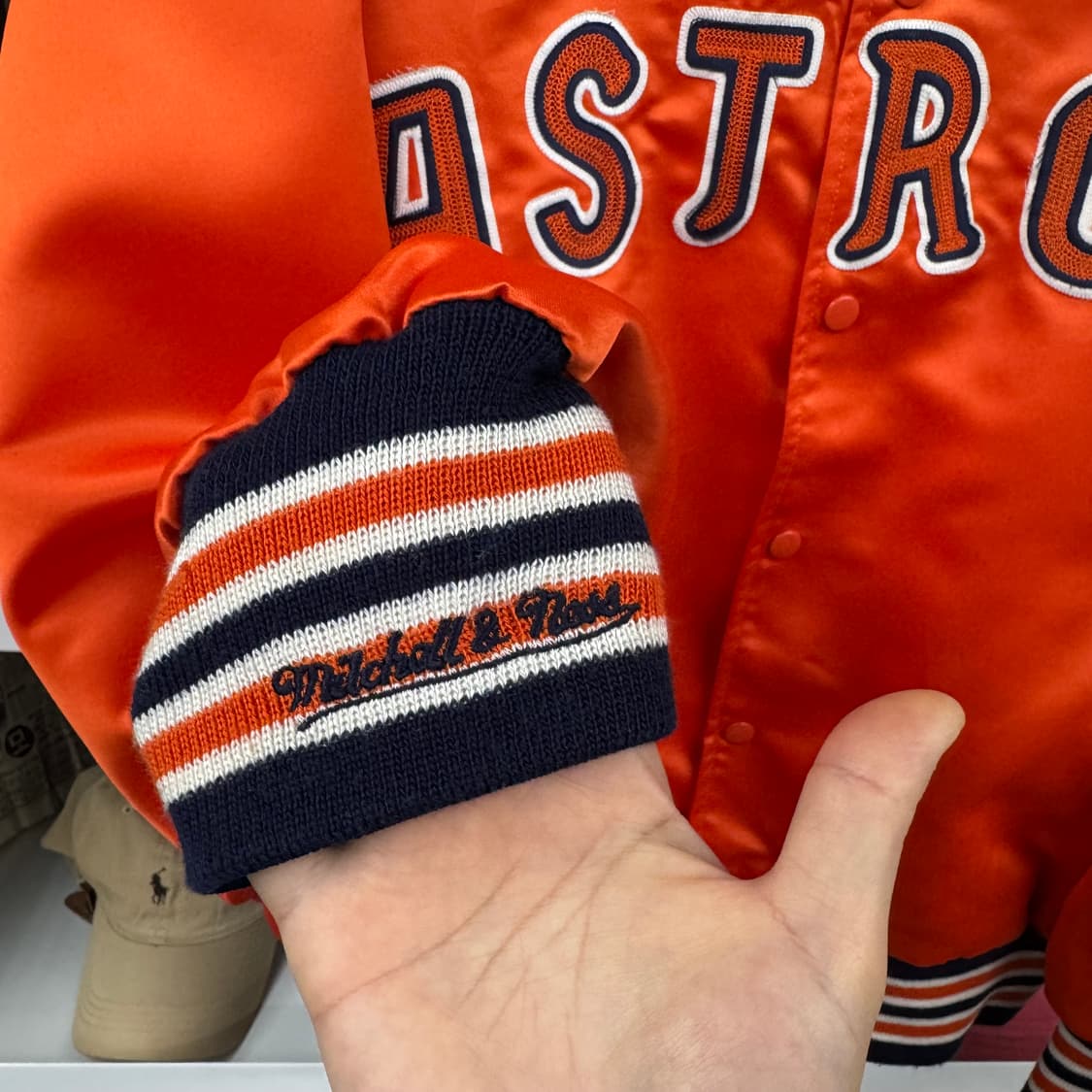 90s 미첼앤네스 휴스턴 애스트로스 바시티 자켓 made in KOREA 상품이미지4
