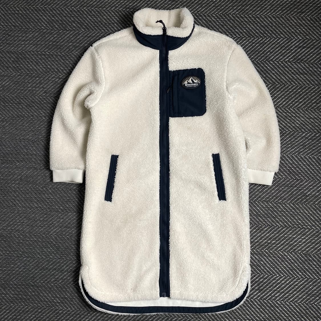 디스커버리 양털 쉐르파 반코트 롱 플리스 자켓 y 4860 상품이미지2