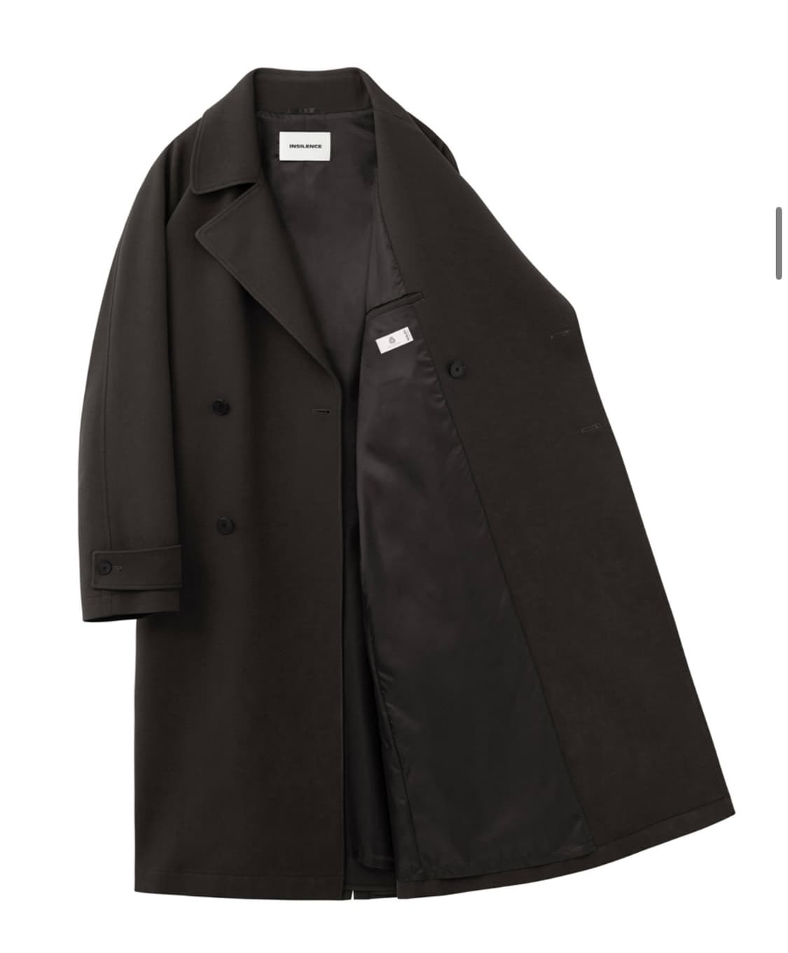 인사일런스 울 트렌치 코트 다크 브라운  상품이미지4